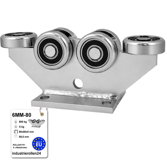 Torwagen für Schiebetore - für Profile 80 x 80 mm - Wandstärke 5 mm: 6MM-80