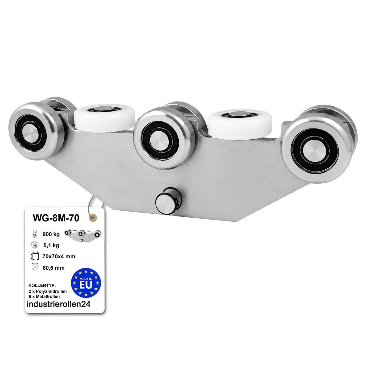 Torwagen für Schiebetore - für Profile 70 x 70 mm - Wandstärke 4 mm: WG-8M-70
