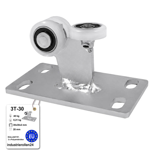 Torwagen für Schiebetore - für Profile 30x30 mm - Wandstärke 2 mm: 3T-30