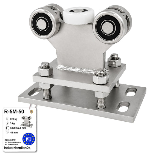 Torwagen für Schiebetore - für Profile 50x50 mm - Wandstärke 2,5 mm: R-5M-50
