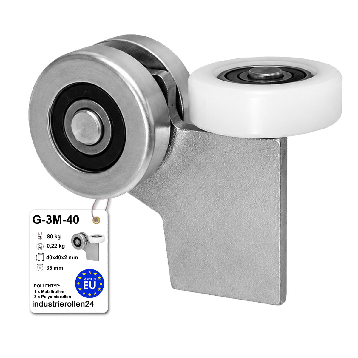 Torwagen für Schiebetore - für Profile 40x40 mm - Wandstärke 2 mm: G-3M-40