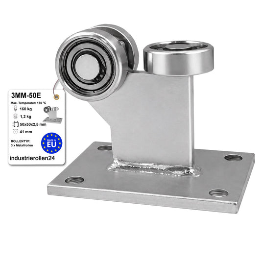 Torwagen für Schiebetore bis 180 °C – für Profile 50 × 50 mm – Wandstärke 2,5 mm: 3MM-50E