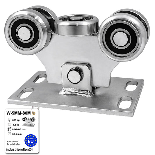 Torwagen für Schiebetore - für Profile 80 x 80 mm - Wandstärke 5 mm: W-5MM-80M