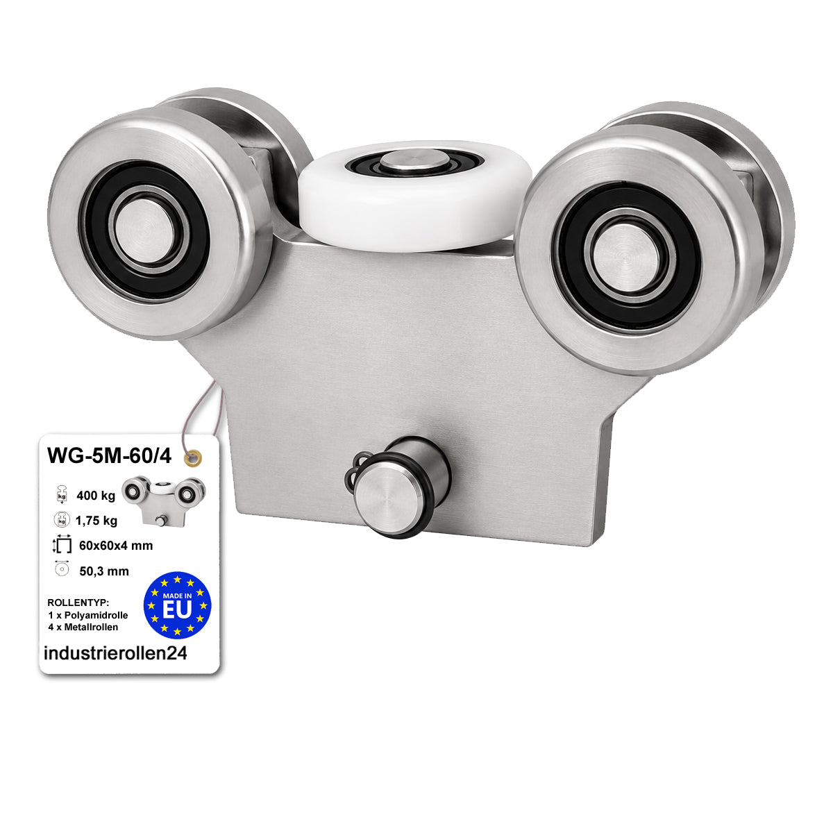 Torwagen für Schiebetore - für Profile 60 x 60 mm - Wandstärke 4 mm: W-5M-60/4