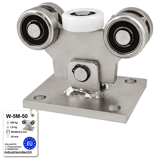 Torwagen für Schiebetore - für Profile 50x50 mm - Wandstärke 2,5 mm: W-5M-50