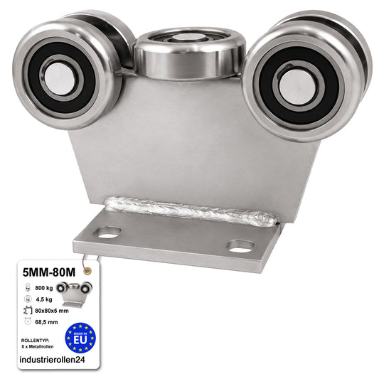 Torwagen für Schiebetore - für Profile 80 x 80 mm - Wandstärke 5 mm: 5MM-80M
