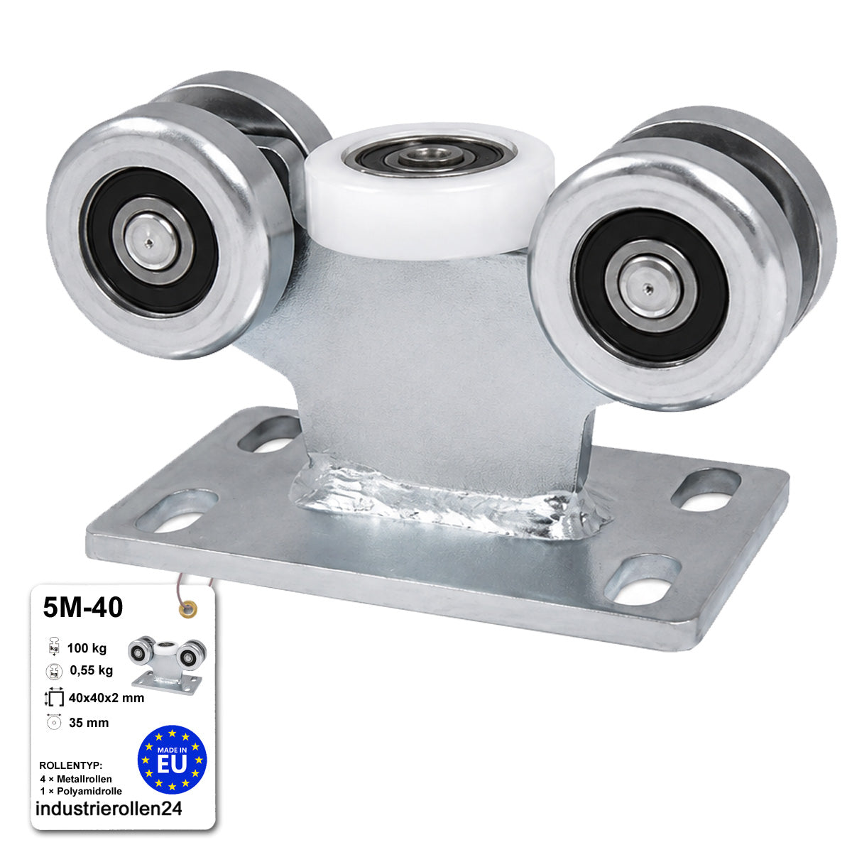 Torwagen für Schiebetore - für Profile 40x40 mm - Wandstärke 2 mm: 5M-40