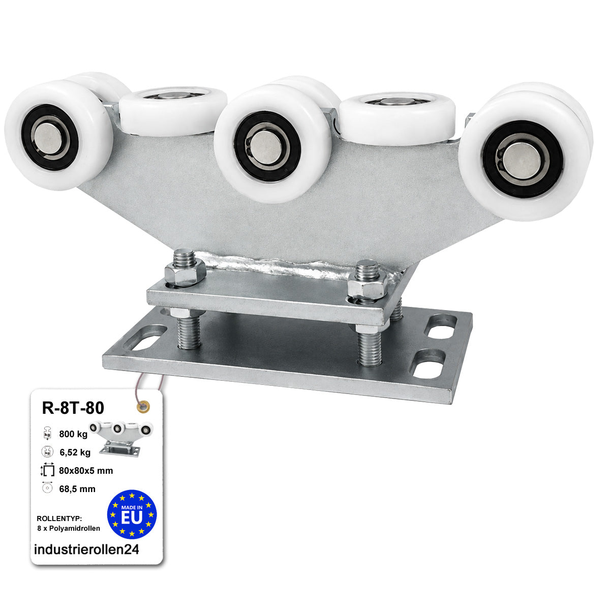 Torwagen für Schiebetore - für Profile 80 x 80 mm - Wandstärke 5 mm: R-8T-80