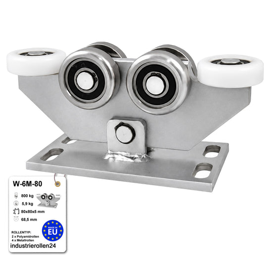 Torwagen für Schiebetore - für Profile 80 x 80 mm - Wandstärke 5 mm: W-6M-80