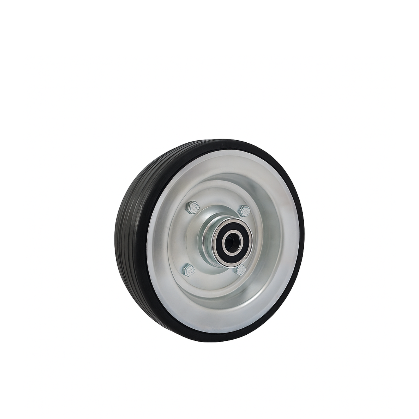 Ersatzrad Ø225 mm – Vollgummi Industrierad mit Kugellager für Transportwagen, Code: 80LL/25