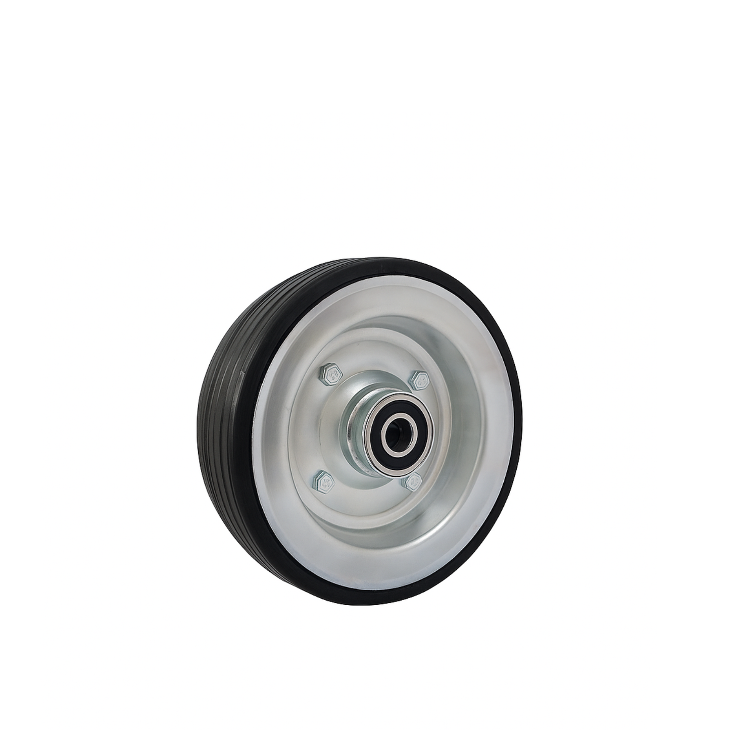 Ersatzrad Ø225 mm – Vollgummi Industrierad mit Kugellager für Transportwagen, Code: 80LL
