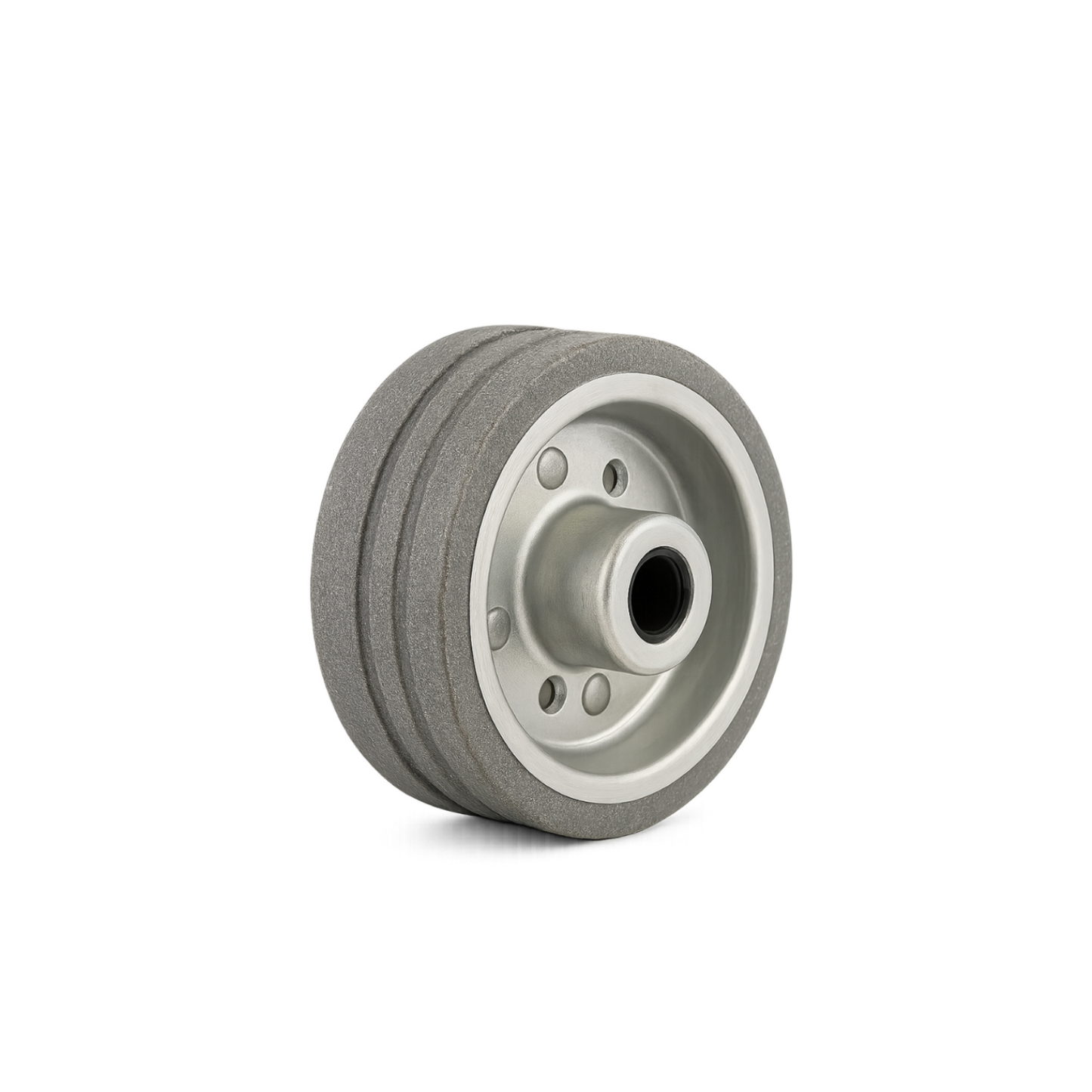Ersatzrad Ø80 mm – Graues, nicht abfärbendes Vollgummi Industrierad für Transportwagen, Code: 1S